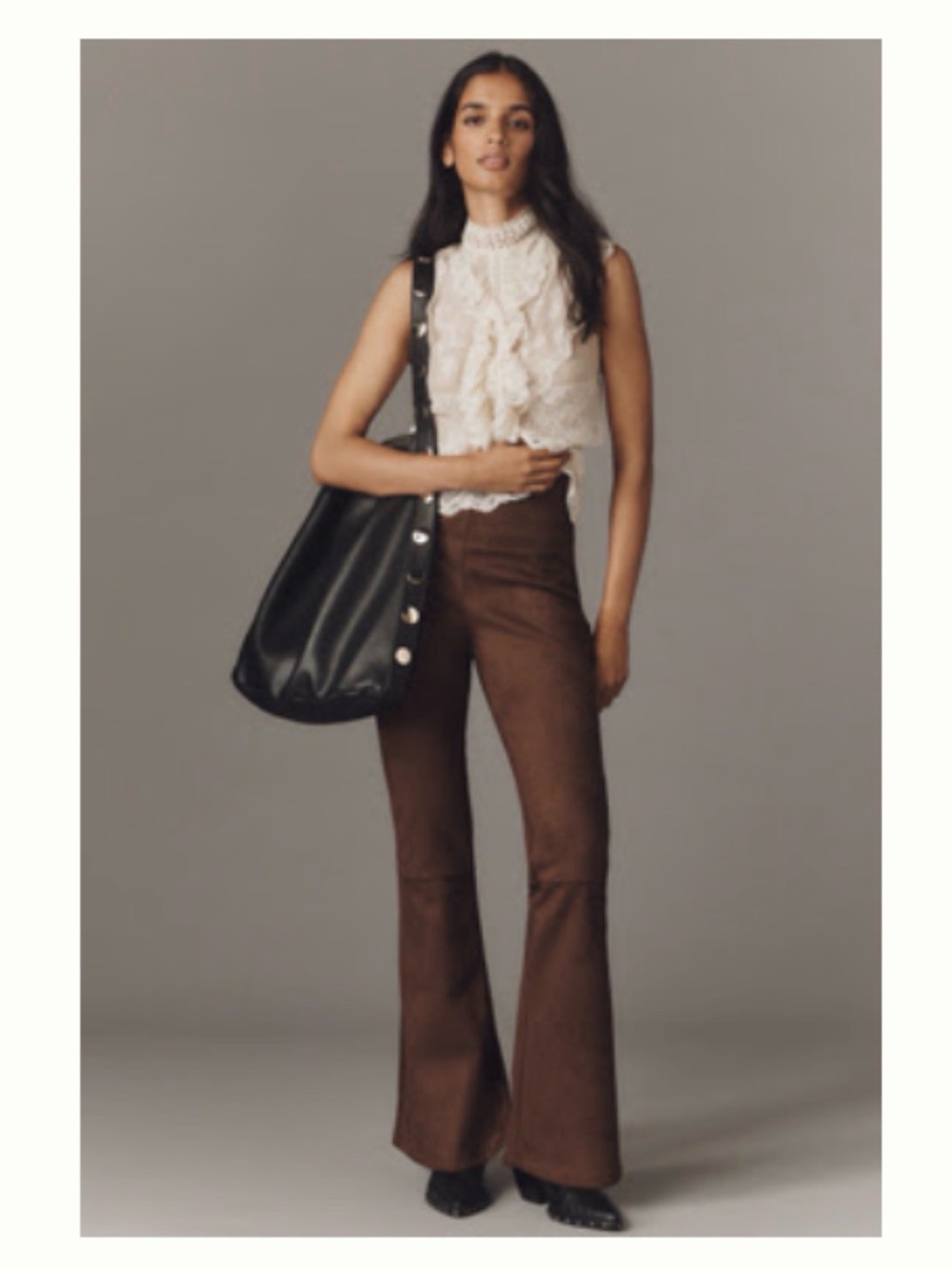 Brand New BY ANTHROPOLOGIE FAUX-SUEDE FLARE PANTS